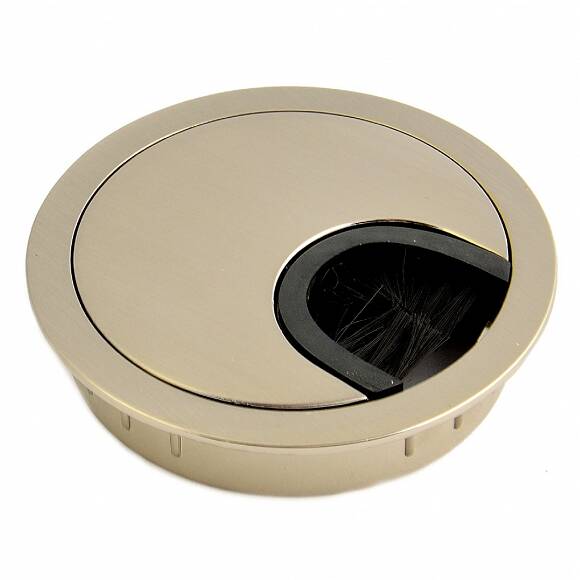 Przepust kablowy GTV fi 60 metalowy satyna - Meblownia.pl