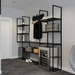 Stelaż stojący GAMET SR17 1808x350 mm czarny - Meblownia.pl