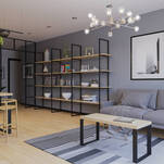 Stelaż stojący GAMET SR17 1808x350 mm czarny - Meblownia.pl