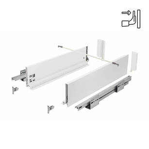 Szuflada GTV AXISPRO PUSH L-500 średnia H-116 biała