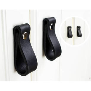 Gałka meblowa skórzana BLACK TREE 6G20 czarna