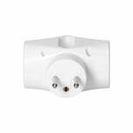 Rozgałęziacz okrągły ORNO 2x2P+Z + 1x2P/II biały OR-AE-13221 - Meblownia.pl