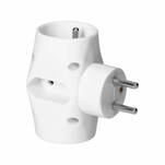 Rozgałęziacz okrągły ORNO 2x2P+Z + 1x2P/II biały OR-AE-13221 - Meblownia.pl