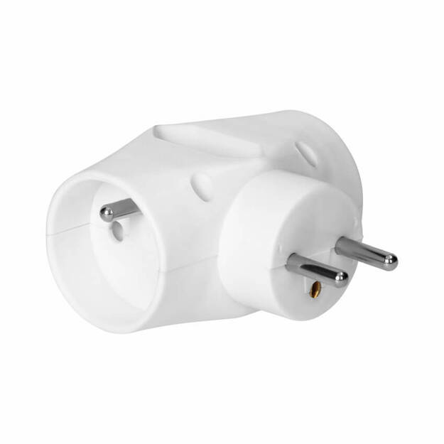 Rozgałęziacz okrągły ORNO 2x2P+Z + 1x2P/II biały OR-AE-13221 - Meblownia.pl