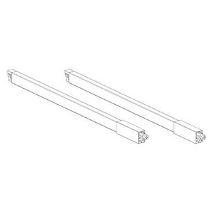 HAFELE MATRIX S35 reling wzdłużny kwadratowy 500 mm biały - komplet