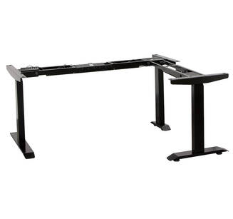 Stelaż narożny z elektryczna regulacją wysokości STRONG czarny (392520)
