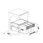 Sortownik na śmieci BLANCO SELECT II 60/3 - Meblownia.pl