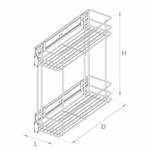 Kosz cargo boczny NOMET 20 II chrom W-2313M-200 - Meblownia.pl