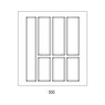 Wkład do szuflady 50 KRISTALL SOFT TOUCH czarny - Meblownia.pl