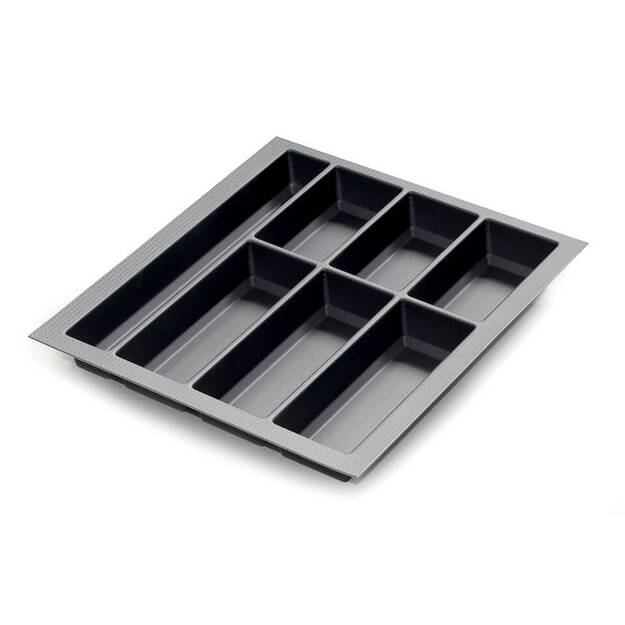 Wkład do szuflady 50 KRISTALL SOFT TOUCH czarny - Meblownia.pl