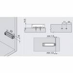 Adapter prosty BLUM 956.1201 do TIP-ON biały krótki - Meblownia.pl