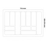 Wkład do szuflady POLI Standard 80/474 szary metalik - Meblownia.pl