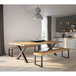 Noga stelażowa krzyżak GTV 710x820 o profilu 80x20 czarna - Meblownia.pl