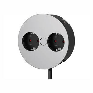   Gniazdo wpuszczane w blat BACHMANN TWIST 2x230V chrom mat (aluminium)