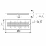 Kratka wentylacyjna GTV 80*480 mm aluminium KK-W80800-D0 - Meblownia.pl