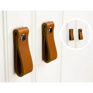 Gałka meblowa skórzana BLACK TREE 6G20 koniak