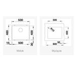 BLANCO SUBLINE 500-U Edition Silgrnit PuraDur InFino czarny + syfon gratis