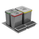 Kosz do segregacji śmieci GTV MULTINO 600 PB-91114100B5-A antracyt - Meblownia.pl