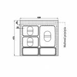 Kosz do segregacji śmieci GTV MULTINO 600 PB-91114100B5-A antracyt - Meblownia.pl