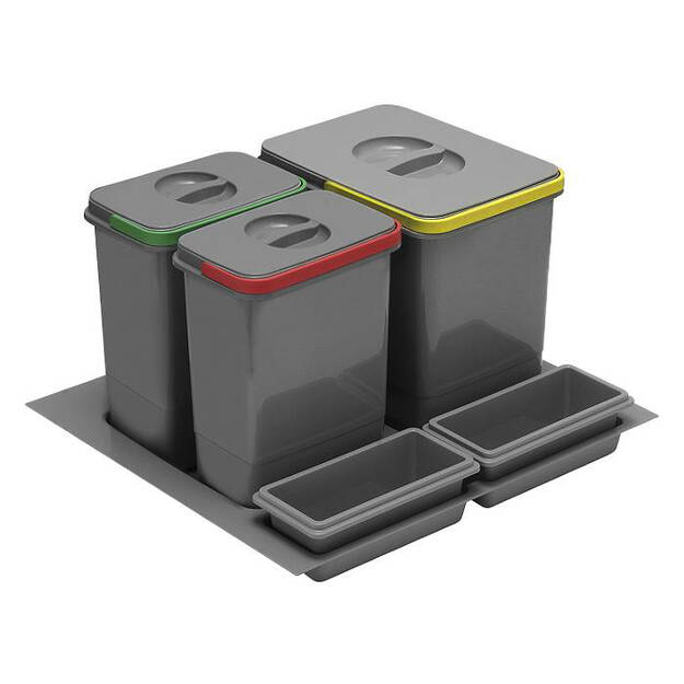 Kosz do segregacji śmieci GTV MULTINO 600 PB-91114100B5-A antracyt