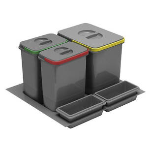 Kosz do segregacji śmieci GTV MULTINO 600 PB-91114100B5-A antracyt