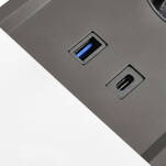  Gniazdo meblowe GTV PRESTINO (2x230V + USB A+C + RJ45 + HDMI) aluminium AE-PB2FPRES-53 - Meblownia.pl