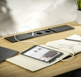  Gniazdo meblowe GTV PRESTINO (2x230V + USB A+C + RJ45 + HDMI) aluminium AE-PB2FPRES-53 - Meblownia.pl