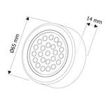 Oprawa LED OVAL biała - barwa biała ciepła 2W - Meblownia.pl
