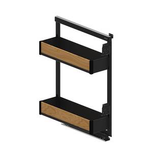 Kosz cargo mini Maxima PURO REJS 20 czarny/dąb - mocowanie prawe