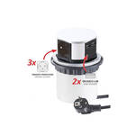 Gniazdo meblowe DESIGN LIGHT TETRABOX wpuszczane 3x230V + 2USB aluminium - Meblownia.pl
