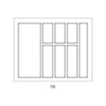 Wkład do szuflady 70 KRISTALL SOFT TOUCH czarny (622x474 mm) - Meblownia.pl