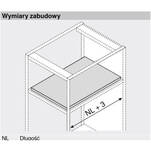 Prowadnica BLUM MOVENTO SU 450 L+P montaż do dna korpusu 760H4500SU - Meblownia.pl