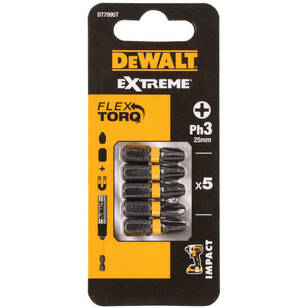 Końcówka udarowa DeWalt Ph3x25 mm - 5 szt. DT7995T-QZ