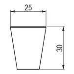  Gałka meblowa TULIP TAPER czarna - Meblownia.pl