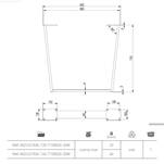 Noga stelażowa trapez GTV 710x820 o profilu 80x20 czarna - Meblownia.pl