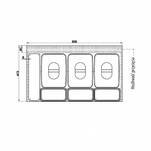 Kosz do segregacji śmieci GTV MULTINO 900 PB-91164100B5-A antracyt - Meblownia.pl