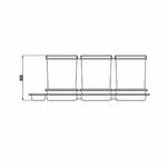 Kosz do segregacji śmieci GTV MULTINO 900 PB-91164100B5-A antracyt - Meblownia.pl