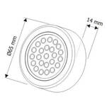 Oprawa LED OVAL DYSTANS inox barwa ciepła biała 2W - Meblownia.pl