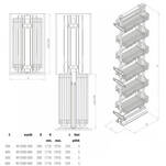 Kosz cargo maxi NOMET 30 5 półek srebrny W-5500-300-P22 - Meblownia.pl