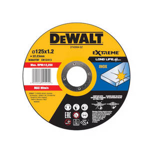 Tarcza do cięcia metalu i stali nierdzewnej DeWalt 125x1,2x22,3 mm DT43904-QZ