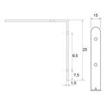 Kątownik montażowy STRONG 25 mm biały ocynk - Meblownia.pl