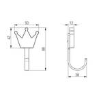 Wieszak dziecięcy GTV CROWN korona - różowy - Meblownia.pl