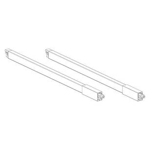 HAFELE MATRIX reling wzdłużny kwadratowy 550 mm czarny L+P (552.72.126)