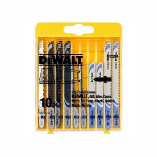 Zestaw brzeszczotów do wyrzynarek DeWalt  drewno/metal - 10 szt. DT2294-QZ