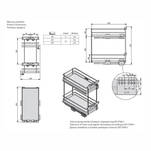  Kosz cargo GTV MOVIXPRO 300 chrom + biały (bez prowadnic) KO-300BO-01B - Meblownia.pl