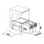 Sortownik na śmieci BLANCO SELECT II 45/2 - Meblownia.pl