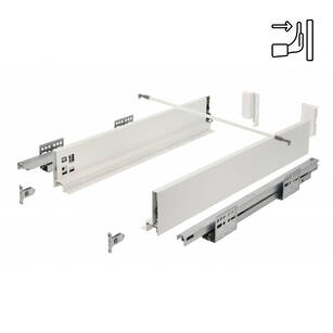 Szuflada GTV AXISPRO PUSH L-450 niska H-84 biała