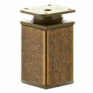 Nóżka meblowa kwadratowa N4-60 mosiądz patynowy