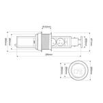 Gniazdo meblowe DESIGN LIGHT LIFTBOX 3x230V aluminium wysuwane z blatu - Meblownia.pl