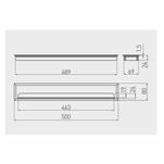 Przepust kablowy GTV MERIDA 80*500 aluminium - Meblownia.pl